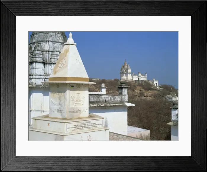 Framed Print : Jain temples on hillside, Sonagiri, Madhya Pradesh state, India, Asia Framed Print : Jain temples on hillside, Sonagiri, Madhya Pradesh state, India, Asia