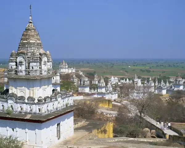 Jain temples on hillside, Sonagiri, Madhya Pradesh state, India, Asia