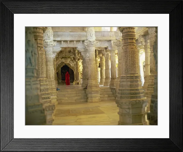 Framed Print : Central shrine, with four faced image of Adinath, Ranakpur temple, Rajasthan state Framed Print : Central shrine, with four faced image of Adinath, Ranakpur temple, Rajasthan state