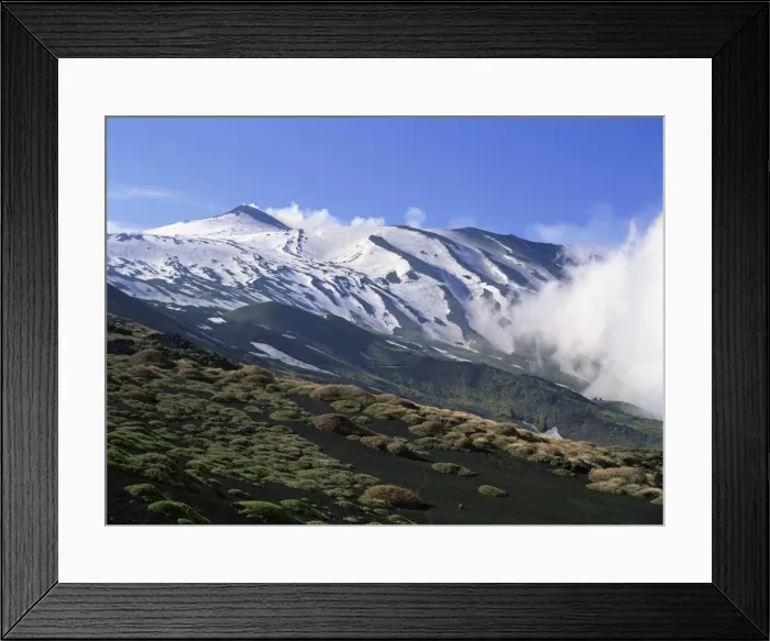 Framed Print : Clumps of thorn amid lava fields on northern slopes of Mount Etna, Sicily, Italy, Europe Framed Print : Clumps of thorn amid lava fields on northern slopes of Mount Etna, Sicily, Italy, Europe