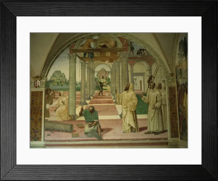 Framed Print : Fresco by Antonio Bazzi of Il Sodoma, painted between 1505 and 1508 in series on life of St Framed Print : Fresco by Antonio Bazzi of Il Sodoma, painted between 1505 and 1508 in series on life of St
