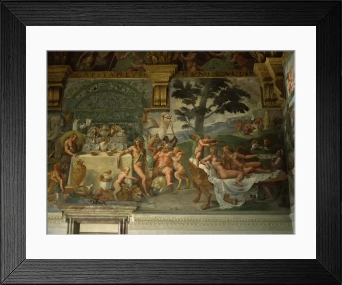 Framed Print : Murals of Psyches passion for Cupid in the banqueting hall, Palazzo Te Framed Print : Murals of Psyches passion for Cupid in the banqueting hall, Palazzo Te