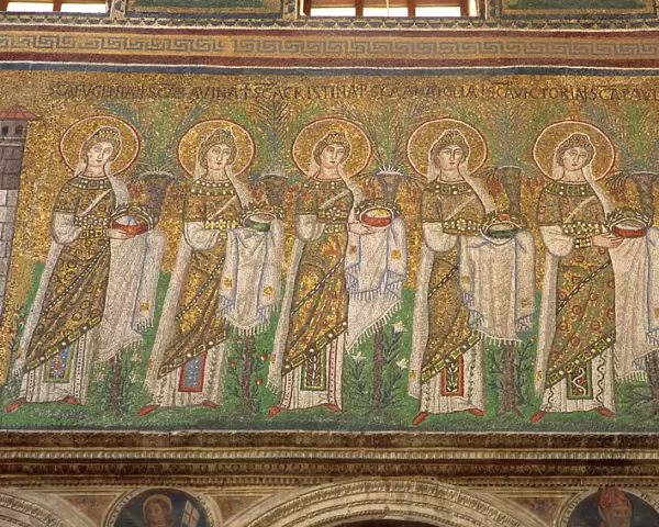 The 6th century mosaics in the Basilica of Sant Apollinare Nuovo, Ravenna