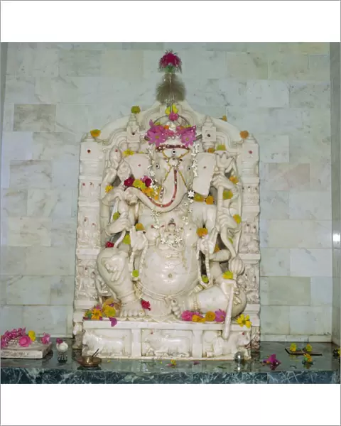 Marble statue of Vinayak, Rajasthan, India, Asia