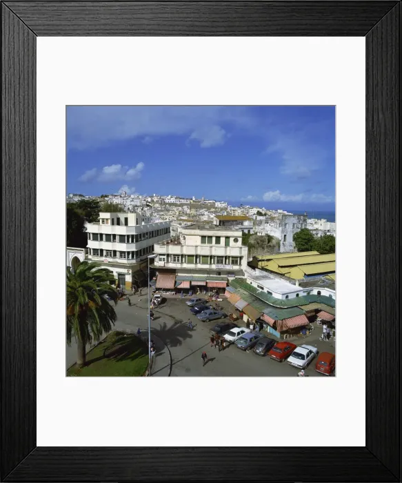 Framed Print : Rooftop view of city and Grand Socco, Tangier, Morocco, North Africa, Africa Framed Print : Rooftop view of city and Grand Socco, Tangier, Morocco, North Africa, Africa