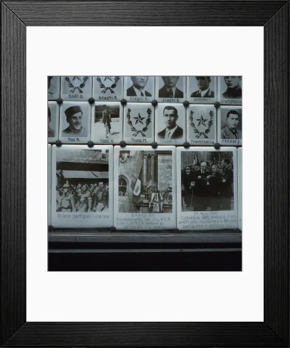 Framed Print : Photographs of those killed in World War II, Wall of Memory, Bologna, Emilia-Romagna Framed Print : Photographs of those killed in World War II, Wall of Memory, Bologna, Emilia-Romagna