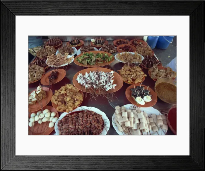 Framed Print : Malay satai barbeque, Malaysia, Southeast Asia, Asia Framed Print : Malay satai barbeque, Malaysia, Southeast Asia, Asia