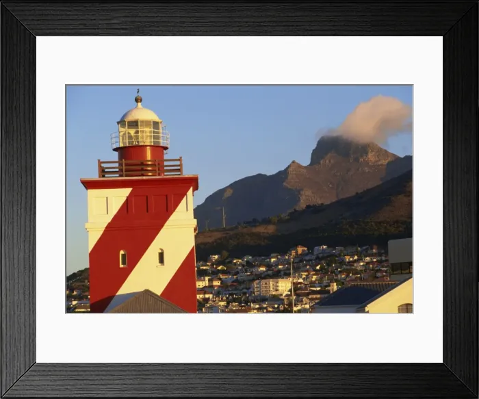 Framed Print : Mouille Point Lighthouse, Cape Town, South Africa, Africa Framed Print : Mouille Point Lighthouse, Cape Town, South Africa, Africa