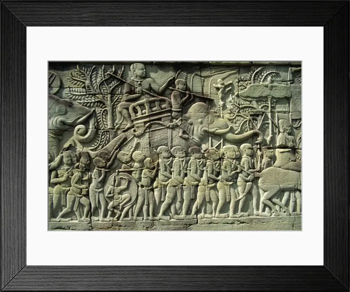 Framed Print : Relief, Bayon, Angkor, UNESCO World Heritage Site, Siem Reap, Cambodia Framed Print : Relief, Bayon, Angkor, UNESCO World Heritage Site, Siem Reap, Cambodia