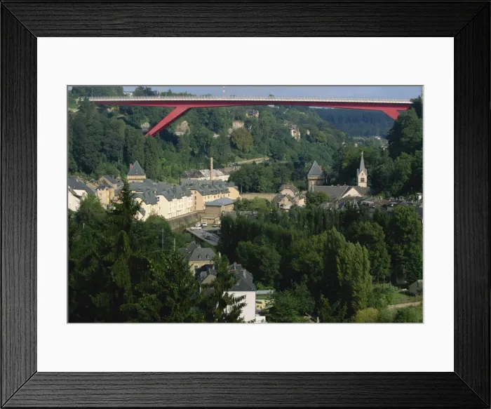 Framed Print : View towards Catherine Bridge, Luxembourg, Europe Framed Print : View towards Catherine Bridge, Luxembourg, Europe