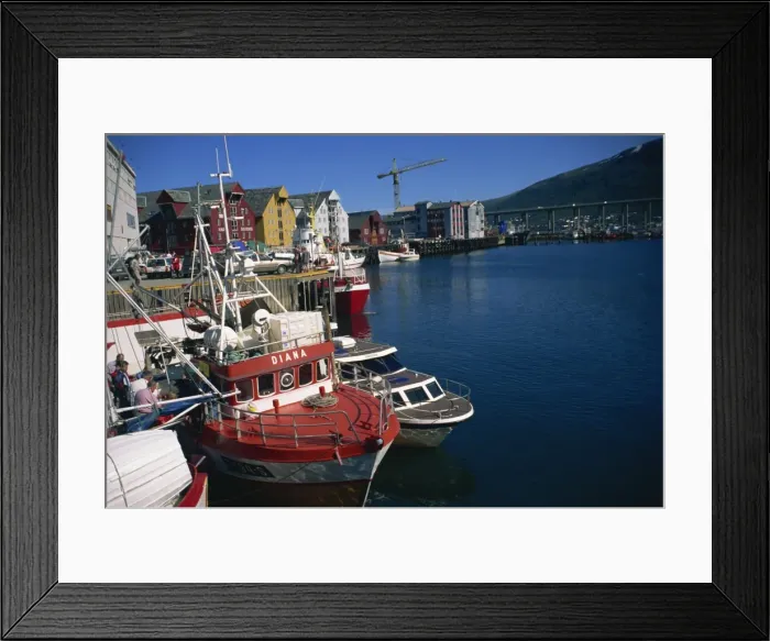 Framed Print : Harbour, Tromso, North Norway, Norway, Scandinavia, Europe Framed Print : Harbour, Tromso, North Norway, Norway, Scandinavia, Europe