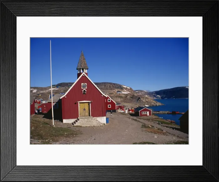 Framed Print : Church at Ittoqqortoormiit, East Greenland, Greenland, Polar Regions Framed Print : Church at Ittoqqortoormiit, East Greenland, Greenland, Polar Regions