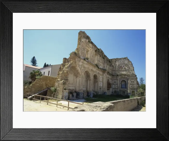 Framed Print : Ruins of the church after the earthquake of 1968, Santa Margherita Belice Framed Print : Ruins of the church after the earthquake of 1968, Santa Margherita Belice