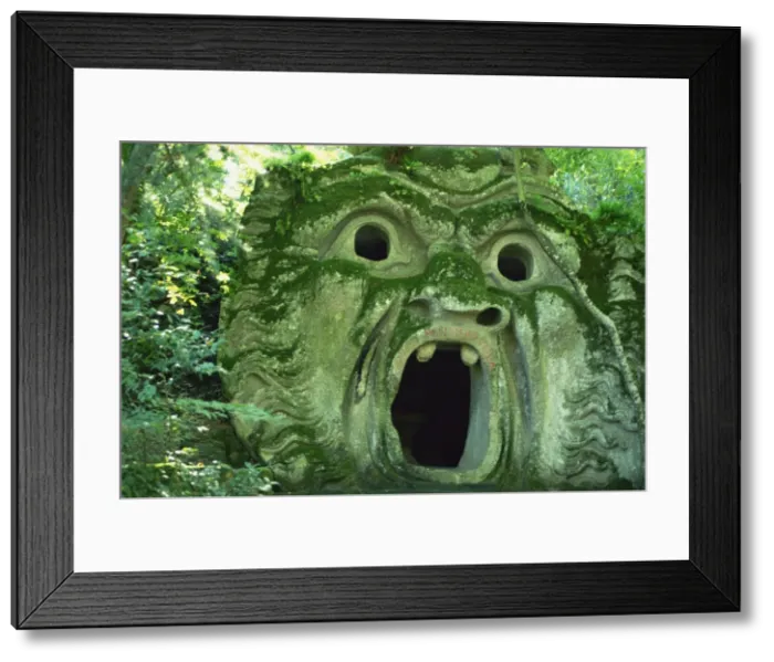 Framed Print : Fantastic statue in the Monster Park, Bomarzo, Lazio, Italy, Europe Framed Print : Fantastic statue in the Monster Park, Bomarzo, Lazio, Italy, Europe