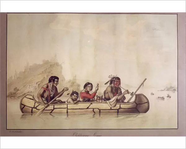 Chippewa Canoe by P. Rindisbacher, West Point Museum, United States of America
