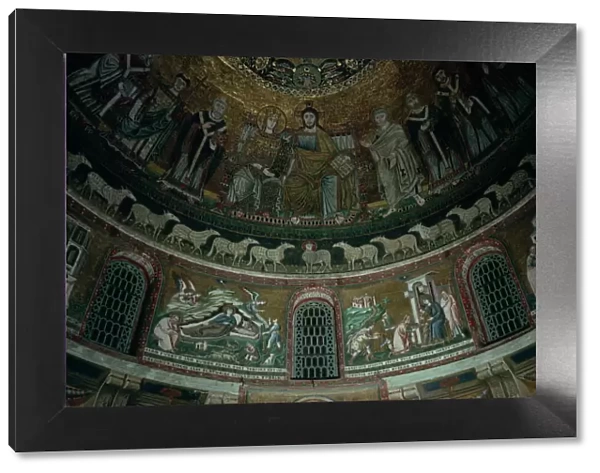 Apse mosaic, Santa Maria in Trastevere, Rome, Lazio, Italy, Europe