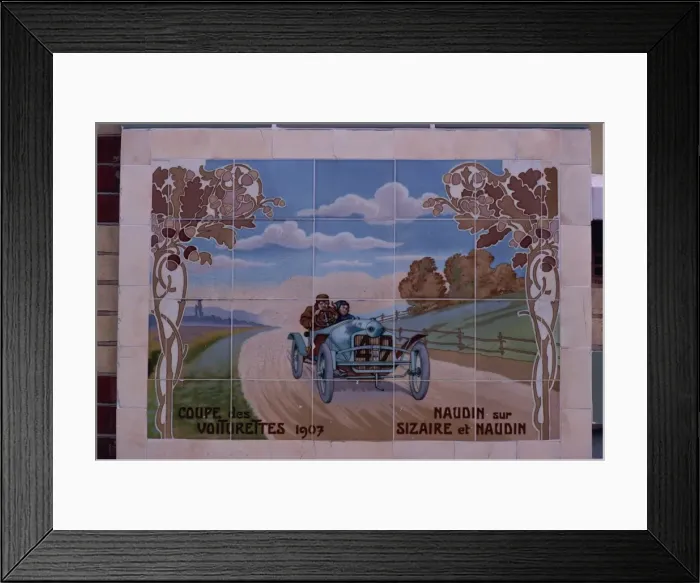 Framed Print : Coupe des Voiturettes 1907, Naudin sur Sizaire et Naudin, Michelin Building Framed Print : Coupe des Voiturettes 1907, Naudin sur Sizaire et Naudin, Michelin Building