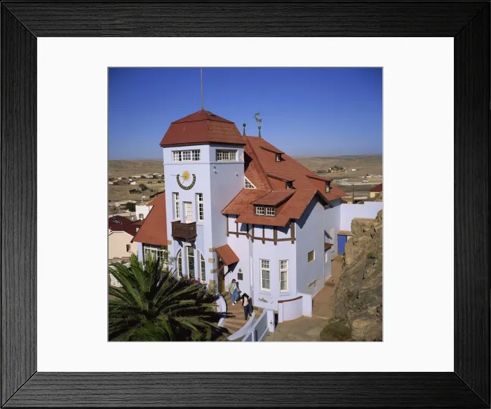 Framed Print : Colonial German architecture, Goerkehaus (Goerke House), now owned by Consolidated Diamond Mines Framed Print : Colonial German architecture, Goerkehaus (Goerke House), now owned by Consolidated Diamond Mines