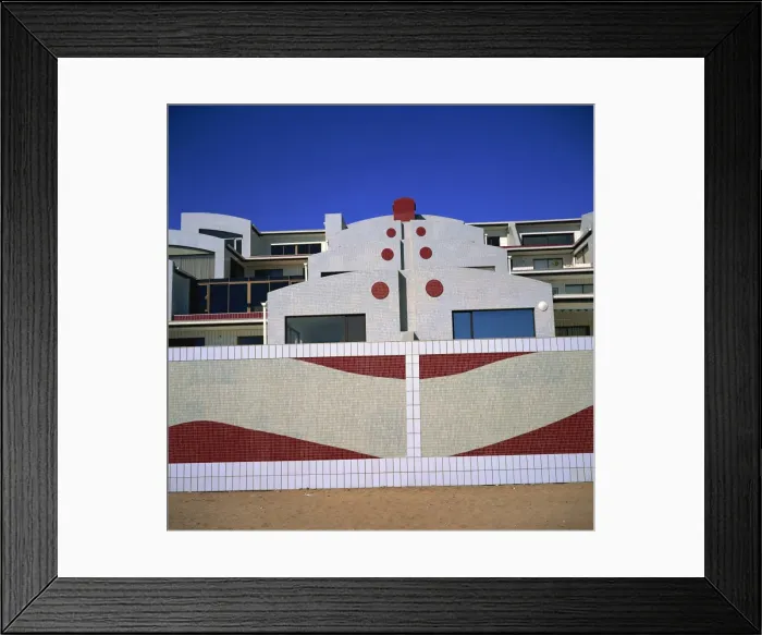 Framed Print : Holiday flats overlooking beach area, Swakopmund, Namibia, Africa Framed Print : Holiday flats overlooking beach area, Swakopmund, Namibia, Africa