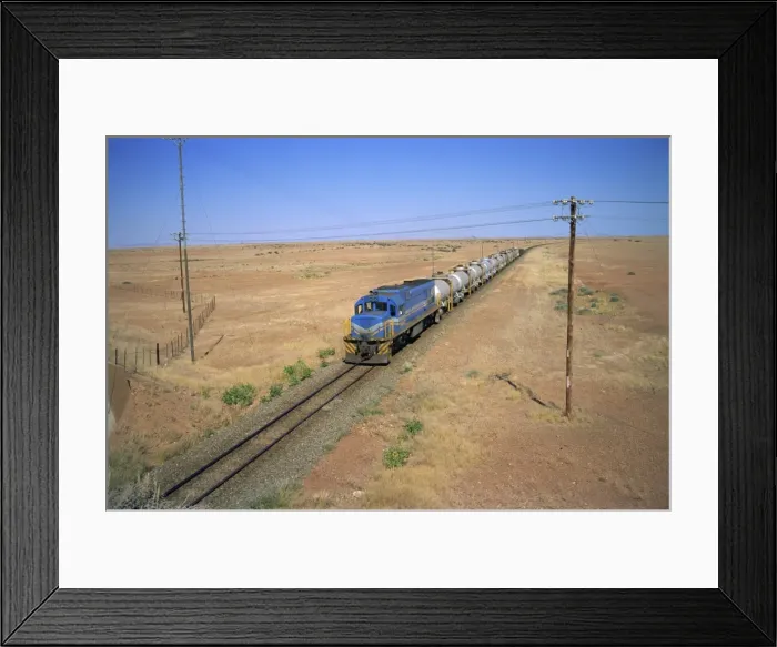 Framed Print : Freight train, part of important rail infrastructure, Namibia, Africa Framed Print : Freight train, part of important rail infrastructure, Namibia, Africa