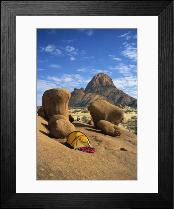 Framed Print : Campsite at Spitzkoppe mountains, Damaraland, Namibia, Africa Framed Print : Campsite at Spitzkoppe mountains, Damaraland, Namibia, Africa