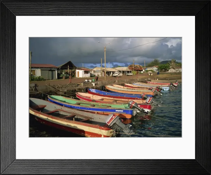 Framed Print : Tuna fishing boats, Hanga Roa, Easter Island, Chile, South America Framed Print : Tuna fishing boats, Hanga Roa, Easter Island, Chile, South America
