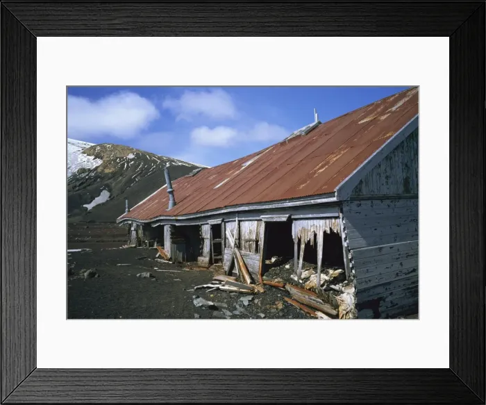 Framed Print : British hut destroyed in volcanic eruption, Deception Island, Antarctic Pensinsula Framed Print : British hut destroyed in volcanic eruption, Deception Island, Antarctic Pensinsula