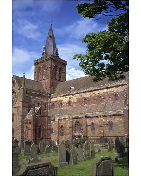 St. Magnus cathedral dating from the 12th century, Kirkwall, Orkney Islands