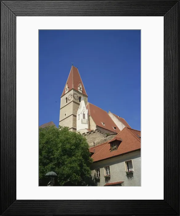 Framed Print : Weissenkirchen, village in the Wachau wine growing area, Austria, Europe