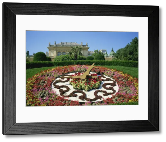 Framed Print : Floral clock, Vienna, Austria, Europe Framed Print : Floral clock, Vienna, Austria, Europe