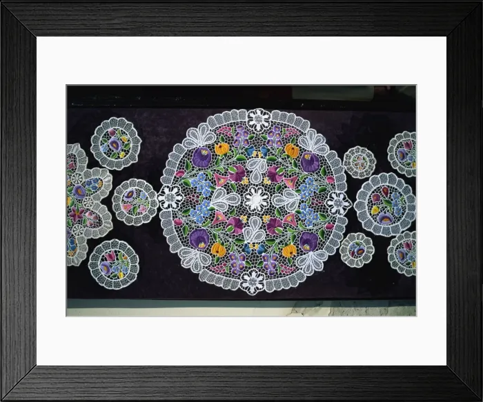 Framed Print : Detail of local lacework, Szentendre, Hungary, Europe Framed Print : Detail of local lacework, Szentendre, Hungary, Europe