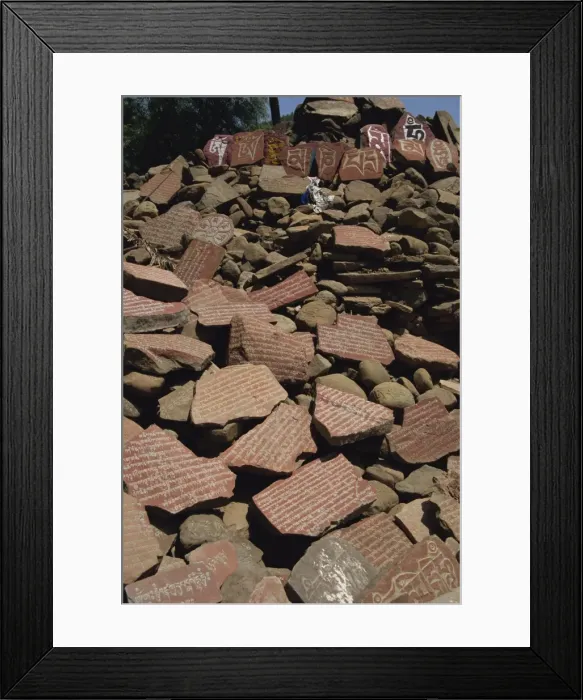 Framed Print : Mani stones, Rewalsar Lake, near Mandi, Himachal Pradesh, India, Asia Framed Print : Mani stones, Rewalsar Lake, near Mandi, Himachal Pradesh, India, Asia