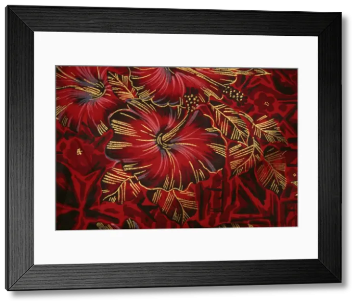 Framed Print : Printed cotton fabric on sale to tourists, Fiji, Pacific Islands, Pacific Framed Print : Printed cotton fabric on sale to tourists, Fiji, Pacific Islands, Pacific