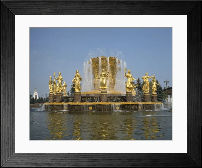 Framed Print : Fountains at Exhibition of Economic Achievements of USSR, Moscow, Russia, Europe Framed Print : Fountains at Exhibition of Economic Achievements of USSR, Moscow, Russia, Europe