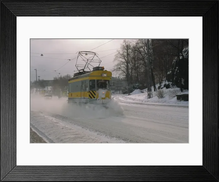 Framed Print : Snow-clearing tram, Helsinki, Finland, Scandinavia, Europe Framed Print : Snow-clearing tram, Helsinki, Finland, Scandinavia, Europe