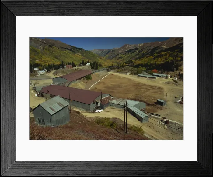Framed Print : Silver mines near Silverton, Colorado, United States of America, North America Framed Print : Silver mines near Silverton, Colorado, United States of America, North America