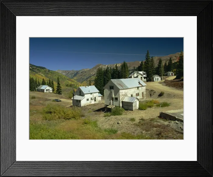 Framed Print : Old silver mines near Silverton, Colorado, United States of America, North America Framed Print : Old silver mines near Silverton, Colorado, United States of America, North America
