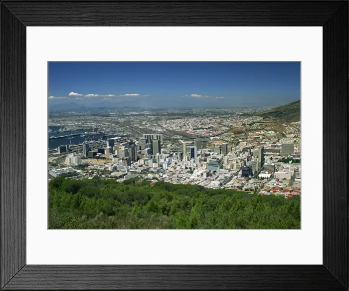 Framed Print : City centre from Signal Hill, Cape Town, South Africa, Africa Framed Print : City centre from Signal Hill, Cape Town, South Africa, Africa