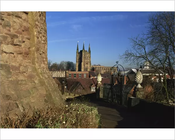 View from the Castle, Tamworth, Staffordshire, England, United Kingdom, Europe