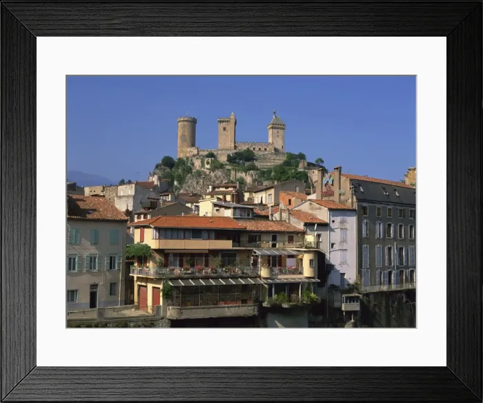 Framed Print : Chateau and old town, Foix, Ariege, Midi-Pyrenees, France, Europe Framed Print : Chateau and old town, Foix, Ariege, Midi-Pyrenees, France, Europe
