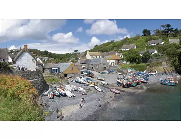 Cadgwith harbour, fishing village and port, Cornwall, England, United Kingdom, Europe