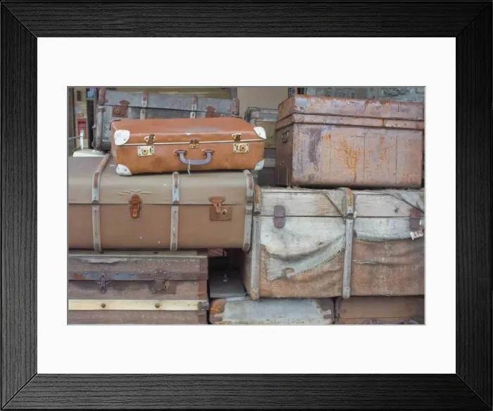 Framed Print : Old luggage on station platform at Bodmin Town station, Bodmin and Wenford Railway Framed Print : Old luggage on station platform at Bodmin Town station, Bodmin and Wenford Railway