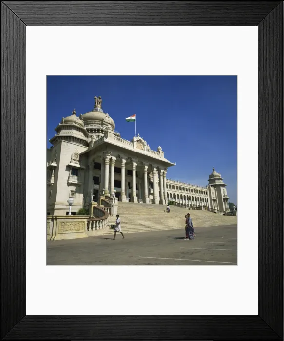 Framed Print : Vidhana Soudha (State Legislature), Bangalore, Karnataka state, India, Asia