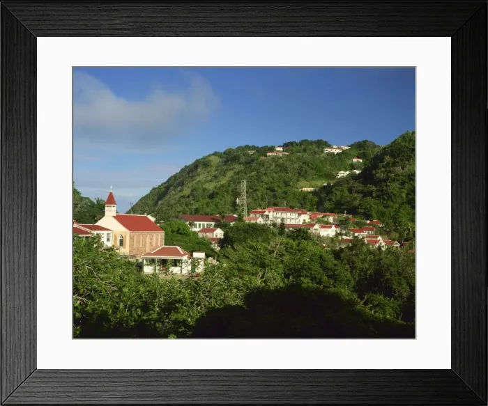 Framed Print : Windwardside, Saba, West Indies, Caribbean, Central America Framed Print : Windwardside, Saba, West Indies, Caribbean, Central America