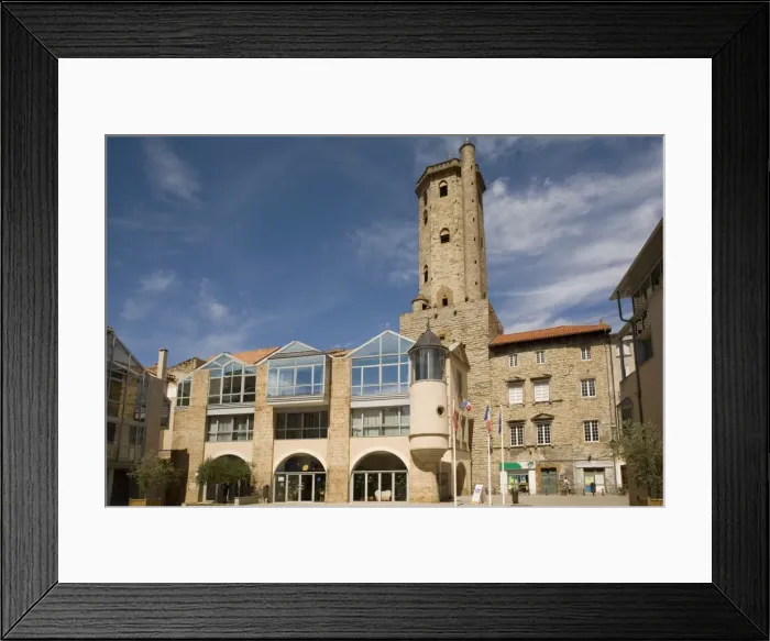 Framed Print : Beffroi and main square, Millau, Aveyron, France, Europe Framed Print : Beffroi and main square, Millau, Aveyron, France, Europe