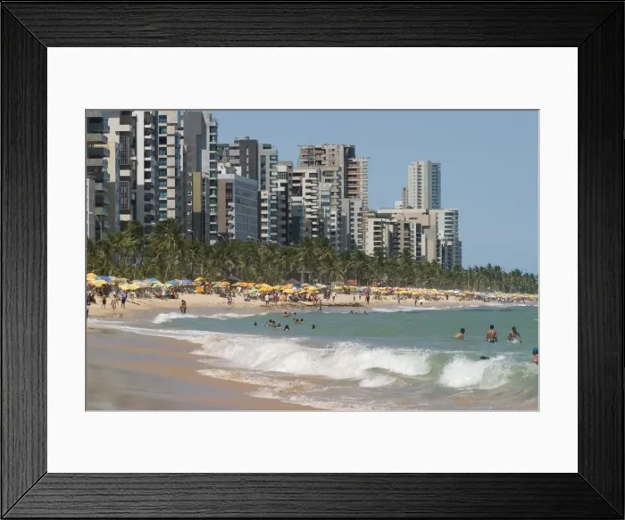 Framed Print : Boa Viagem beach, Recife, Pernambuco, Brazil, South America Framed Print : Boa Viagem beach, Recife, Pernambuco, Brazil, South America