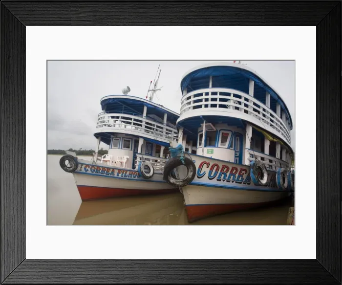 Framed Print : Amazon steamers, near Manaus, Brazil, South America Framed Print : Amazon steamers, near Manaus, Brazil, South America