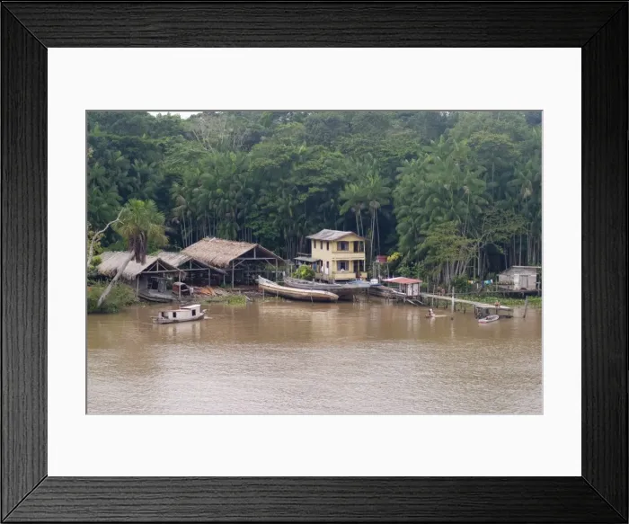Framed Print : Amazon village, Brazil, South America Framed Print : Amazon village, Brazil, South America