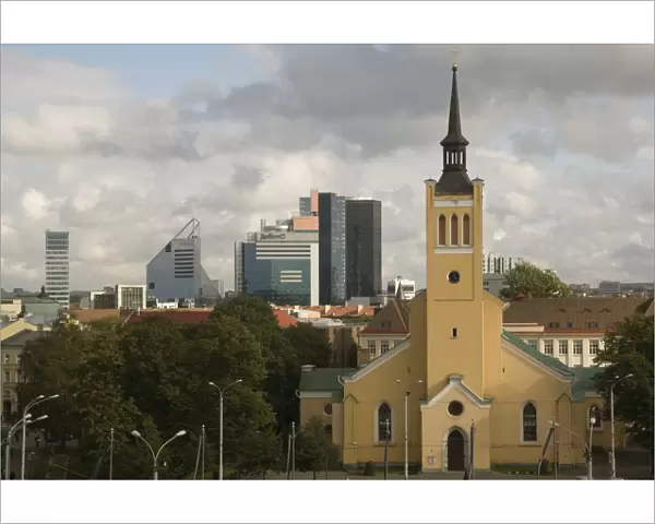 St. Johns church and New city, Tallinn, Estonia, Baltic States, Europe
