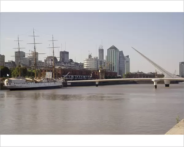 View towards city centre from Puerto Madero, Buenos Aires, Argentina, South America